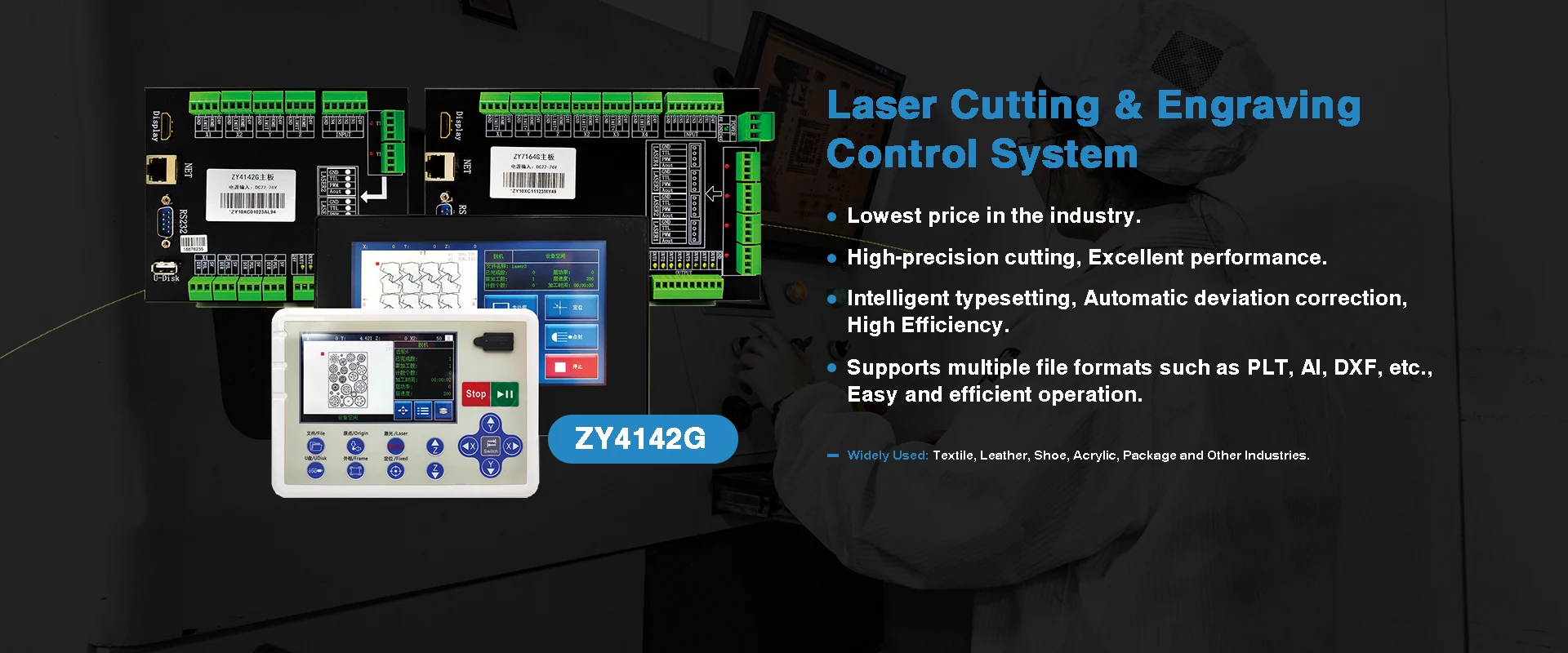 Sistema de controle de corte e gravura a laser China